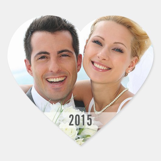 ハート付き年写真エンベロープシール ハートシール (正面)