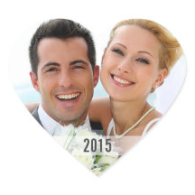 ハート付き年写真エンベロープシール