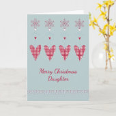 ハート付き年配の娘のクリスマスカード カード (黄色い花)