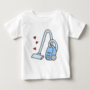 ハート付き掃除機 ベビーTシャツ