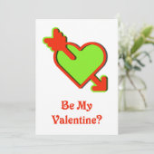 ハート付き矢印 – バレンタインデーカード (スタンド正面)