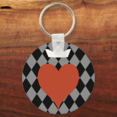 ハート付き キーホルダー (正面)