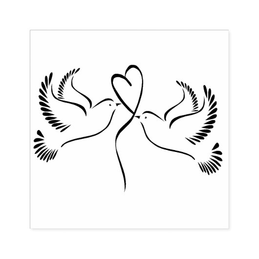 ハート付き ラバースタンプ (インプリント)