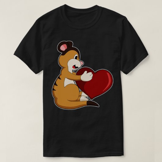 ハート付き Tシャツ (デザイン正面)