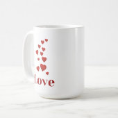 ハート付きLOVEのカップ コーヒーマグカップ (正面左)