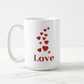 ハート付きLOVEのカップ コーヒーマグカップ (左)