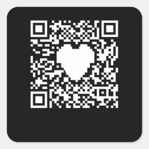 ハート付きQRコードジェネレータ スクエアシール