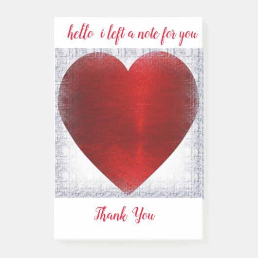 ハート付箋 ポストイット (正面)