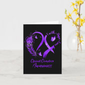 ハート信仰ホープ愛オピオイド過剰摂取パープルリブ カード (黄色い花)