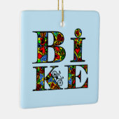 ハート充填バイク文字 セラミックオーナメント (右)