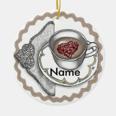 ハート入りオーナメント セラミックオーナメント (正面)