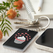 ハート入りカップケーキ キーホルダー (正面右)