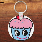ハート入りカップケーキ キーホルダー (正面)