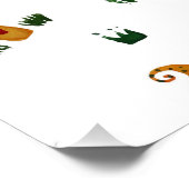 ハート入りキノコのポスター紙（半光沢） ポスター (コーナー)