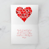 ハート入りラブバレンタインカード サンキューカード (内部)