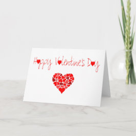 ハート入りラブバレンタインカード サンキューカード