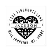 ハート入力差出人住所スタンプ ラバースタンプ (インプリント)