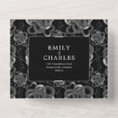 ハート全員の結婚式への招待 オールインワン招待状 (裏面)