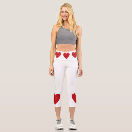 ハート内の音符 カプリレギンス