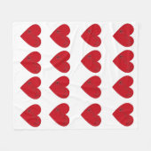 ハート内の音符，フリースブランケット フリースブランケット (正面(横))