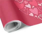 ハート内ハート ラッピングペーパー (ロールコーナー)
