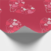 ハート内ハート ラッピングペーパー (角)
