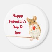 ハート円磁石付きマウス マグネット (正面)