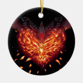 ハート再生 セラミックオーナメント (正面)