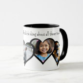 ハート写真と思い出 | ファミリ写真 マグカップ (正面右)