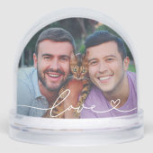 ハート写真と白いスクリプトで愛カスタムする (正面)