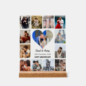 ハート写真コラージュの記念日ギフトのパーソナライズ アクリルサイン (正面)