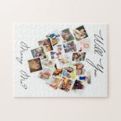 ハート写真コラージュは私のスクリプトと結婚する ジグソーパズル (横)