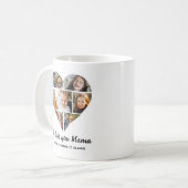 ハート写真コラージュ愛ママ コーヒーマグカップ (正面左)