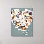 ハート写真コラージュ最高のThe  of |カスタム年 キャンバスプリント (正面)