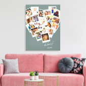 ハート写真コラージュ最高のThe  of |カスタム年 キャンバスプリント (インサイチュ (リビング))