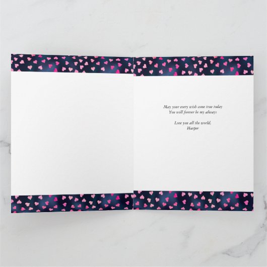 ハート写真コラージュ36写真の愛の記念日 カード (内部)