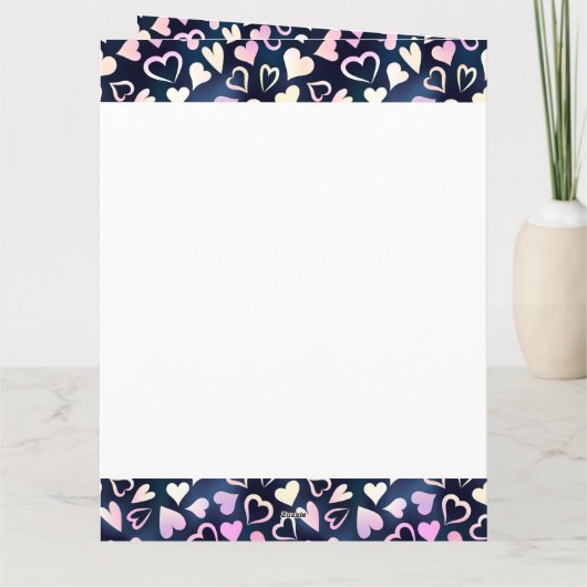 ハート写真コラージュ36枚ハート任意の年齢誕生日 カード (裏面)