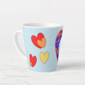 ハート写真テンプレート顧客BGラテマグ カフェラテマグ (左アングル)