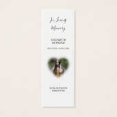 ハート写真葬儀記念詩ブックマークカード (正面)