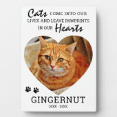 ハート写真 |ペット記念館のハートの足跡 フォトプラーク (正面)