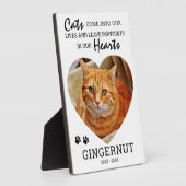 ハート写真 |ペット記念館のハートの足跡 フォトプラーク (側面)