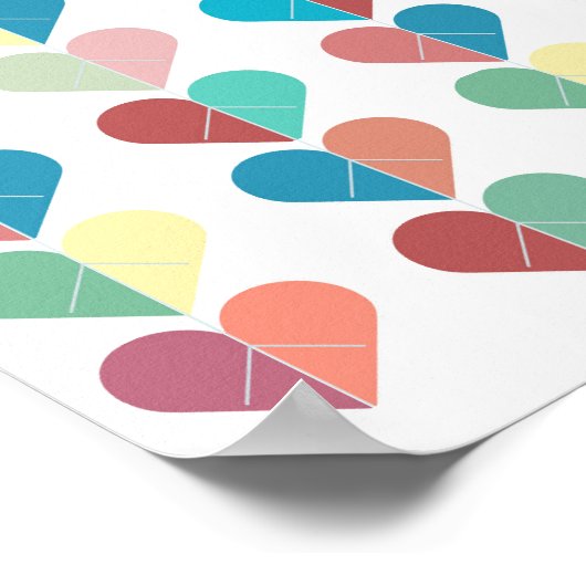 ハート列 ポスター (角)