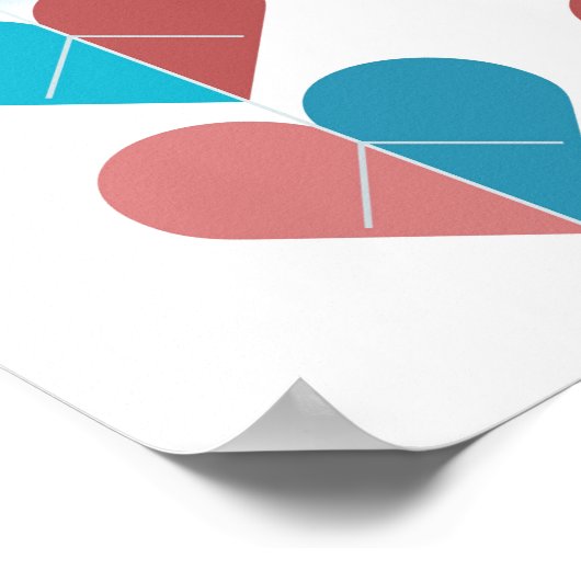 ハート列 ポスター (角)