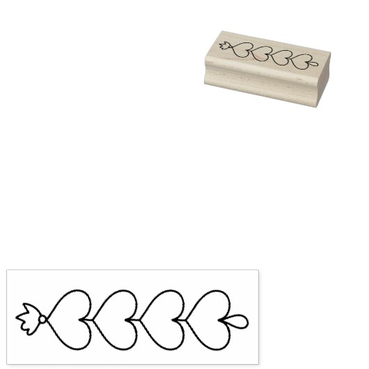 ハート列 ラバースタンプ (押印)