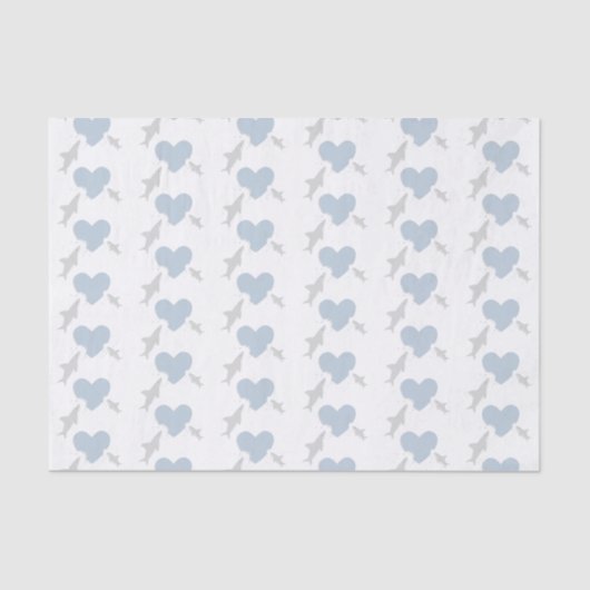 ハート刺し |ベビーシャワーティッシュペーパー 薄葉紙 (正面)