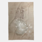 ハート勇気付けられるグランジ、 キッチンタオル (縦)