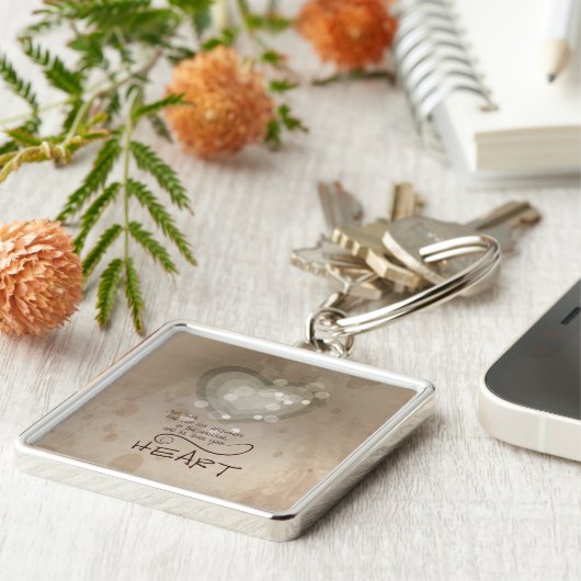 ハート勇気付けられるグランジ、 キーホルダー (側面)