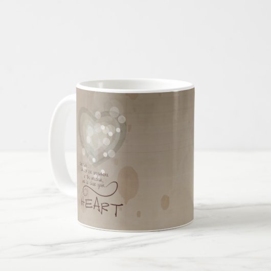 ハート勇気付けられるグランジ、 コーヒーマグカップ (正面左)