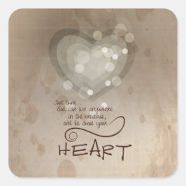 ハート勇気付けられるグランジ、 スクエアシール