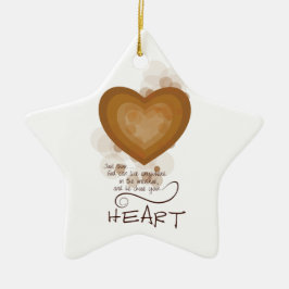 ハート勇気付けられるグランジ、 セラミックオーナメント